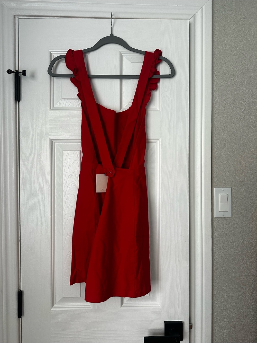Superdown Red Ruffled Strap Mini Dress - Picture 3 of 5